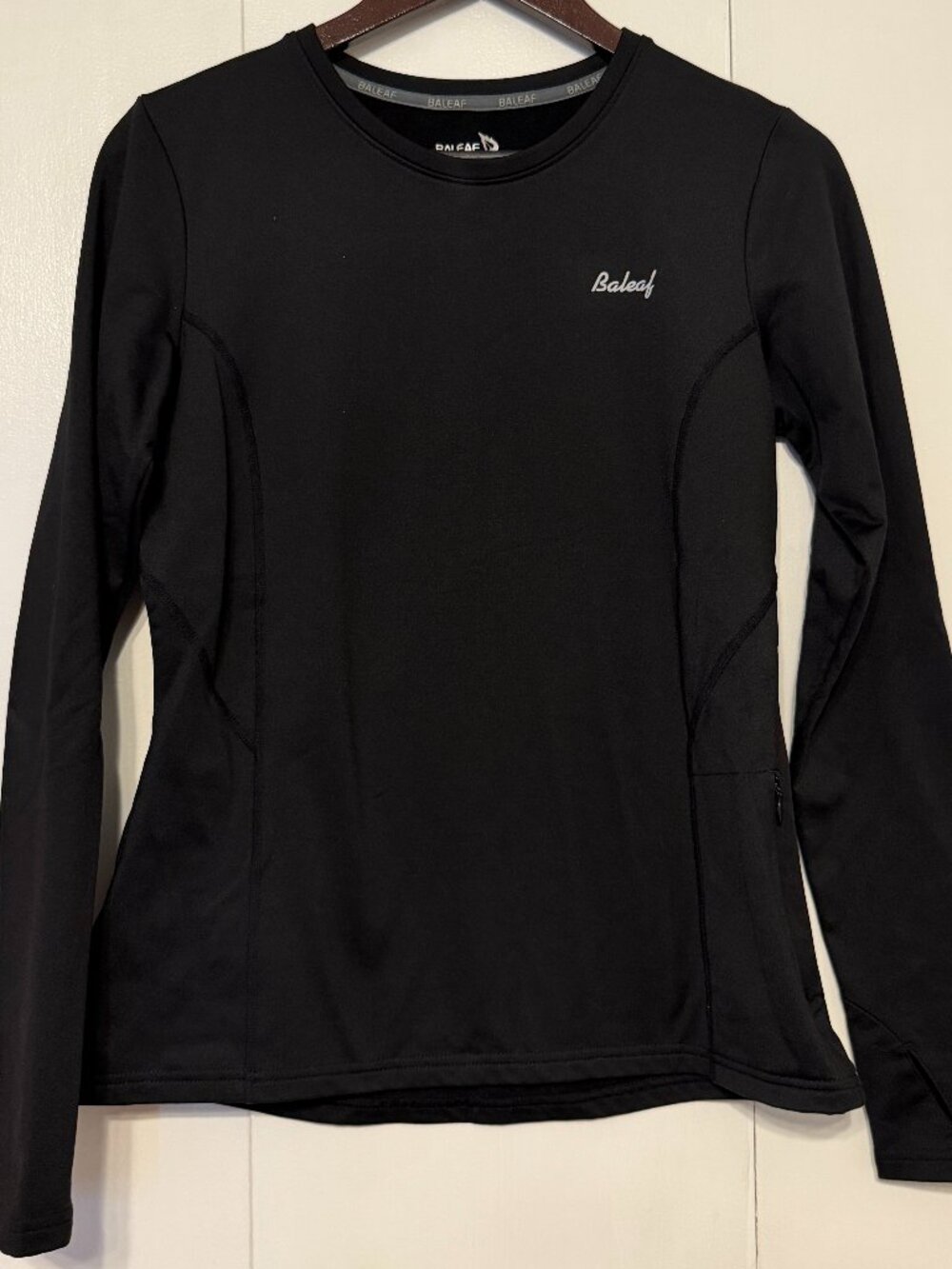 BALEAF Black Long Sleeve Thermal Base Layer Top Size Medium